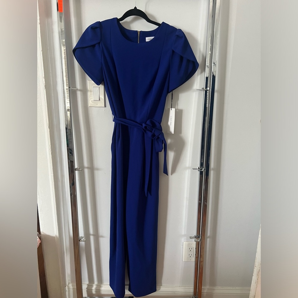 Elegant Blue Women's Dressy Jumpsuit by Calvin Klein